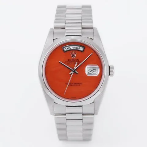 Rolex Day-Date 36 18206 36mm Platinum Red