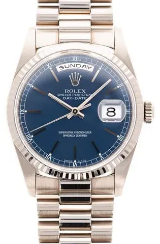 Rolex Day-Date 36 18239 36mm White gold Blue