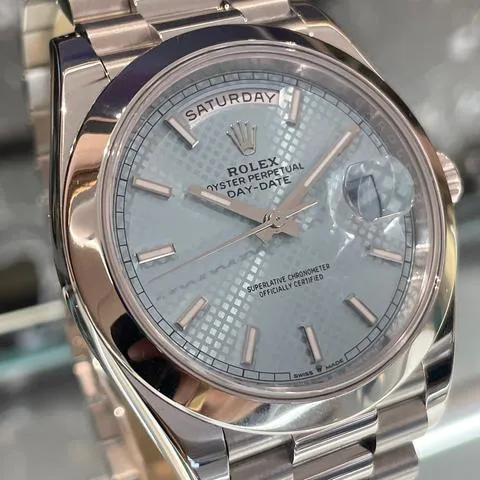 Rolex Day-Date 40 228206 40mm Platinum Blue 1