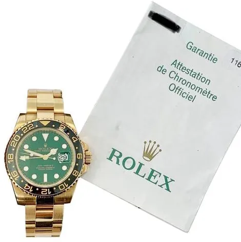 Rolex GMT-Master II 116718 40mm Yellow gold Green 6