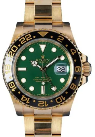 Rolex GMT-Master II 116718LN 40mm Yellow gold Green