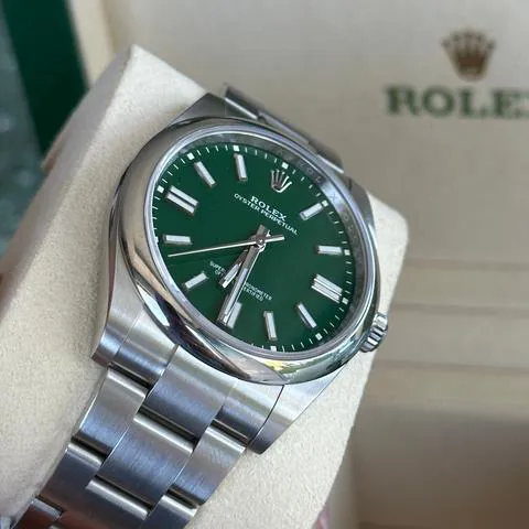 Rolex Oyster Perpetual 41 124300 41mm Stainless steel Green 4