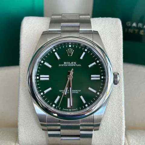 Rolex Oyster Perpetual 41 124300 41mm Stainless steel Green 6