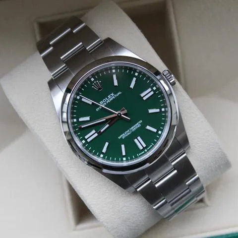 Rolex Oyster Perpetual 41 124300 41mm Stainless steel Green 5