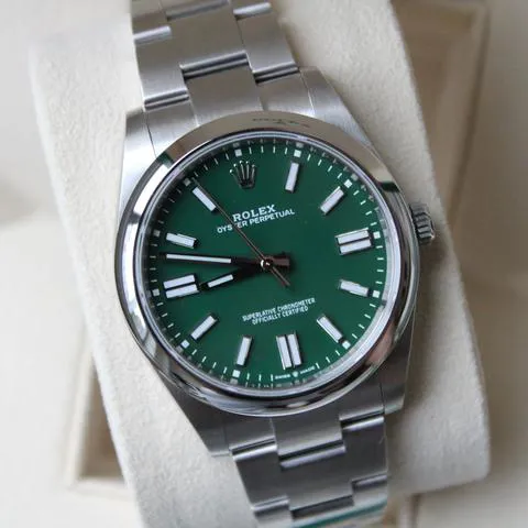 Rolex Oyster Perpetual 41 124300 41mm Stainless steel Green 7