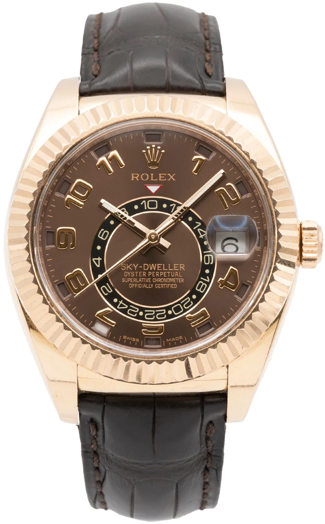 Rolex Sky-Dweller 326135 42mm Rose gold Brown