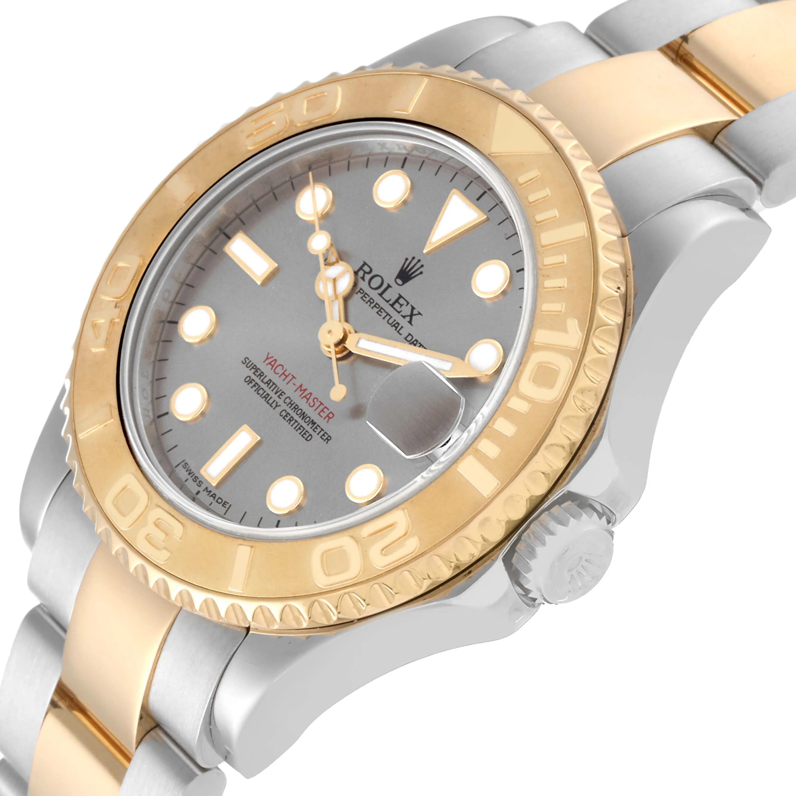 Rolex Yacht-Master 168623 35mm Yellow gold and Stainless steel and 18k yellow gold Slate grey 4