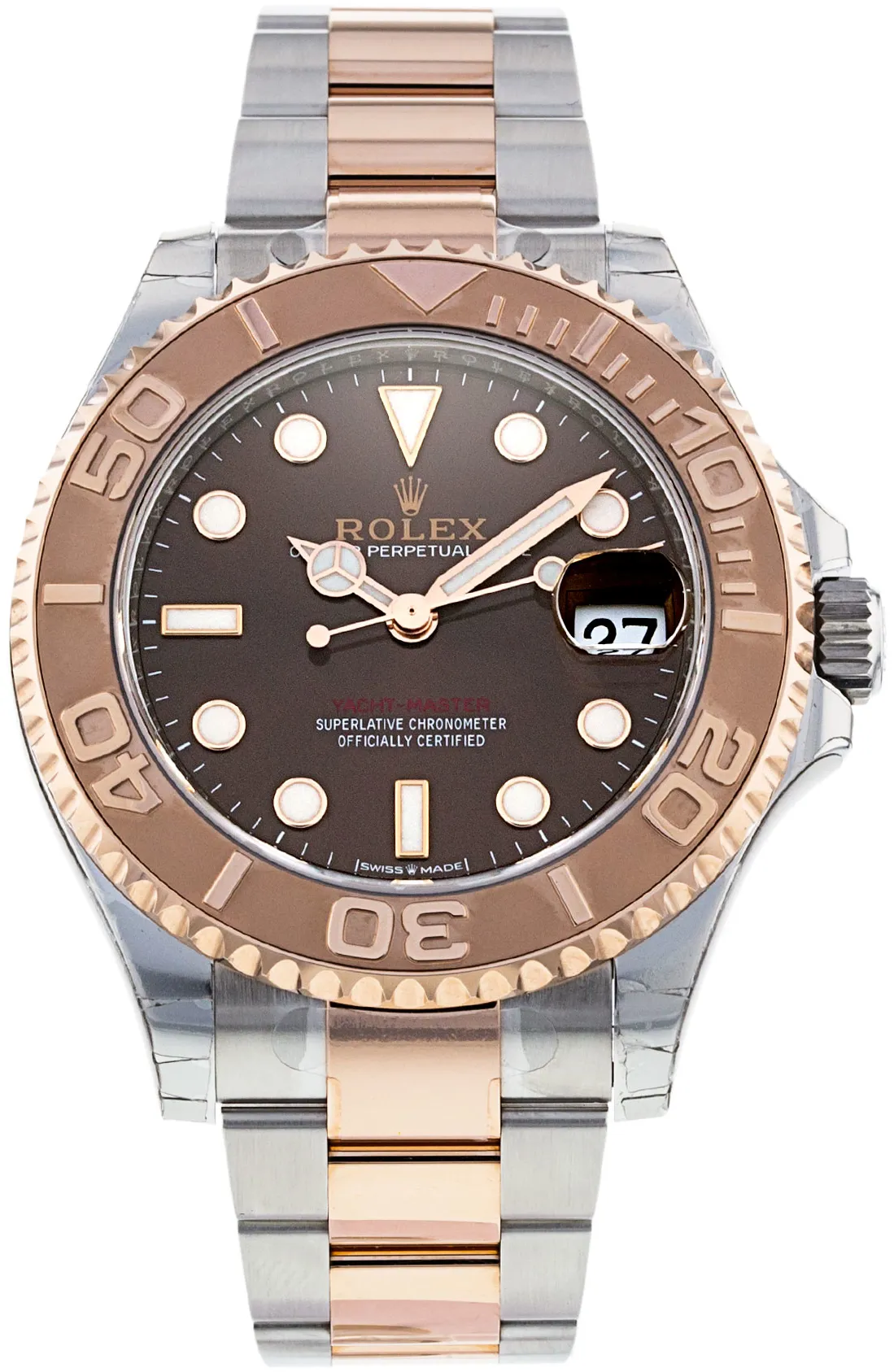 Rolex Yacht-Master 37 268621 37mm Rose gold and Stainless steel Brown