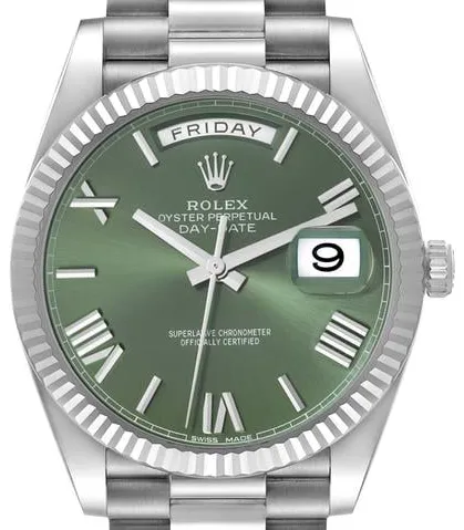 Rolex Day-Date 40 228239 40mm White gold Green