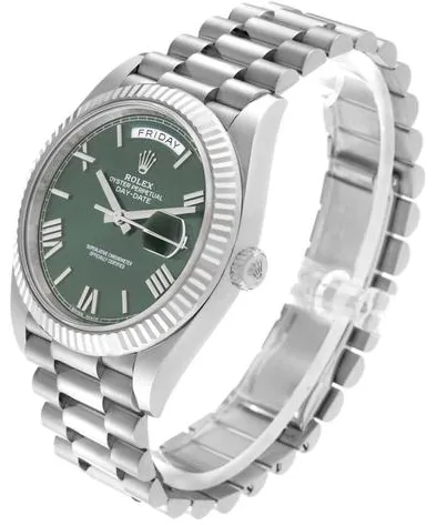 Rolex Day-Date 40 228239 40mm White gold Green 4