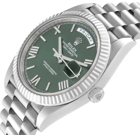 Rolex Day-Date 40 228239 40mm White gold Green 5