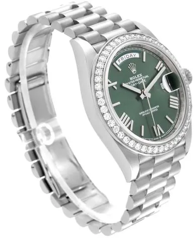 Rolex Day-Date 40 228349RBR 40mm White gold Green 2