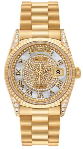 Rolex Day-Date 36 18338 36mm Yellow gold Mother-of-pearl 4