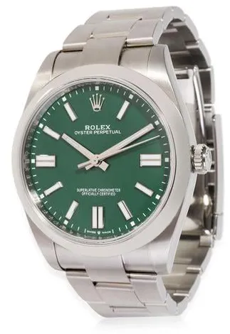 Rolex Oyster Perpetual 41 124300 41mm Stainless steel Green 4