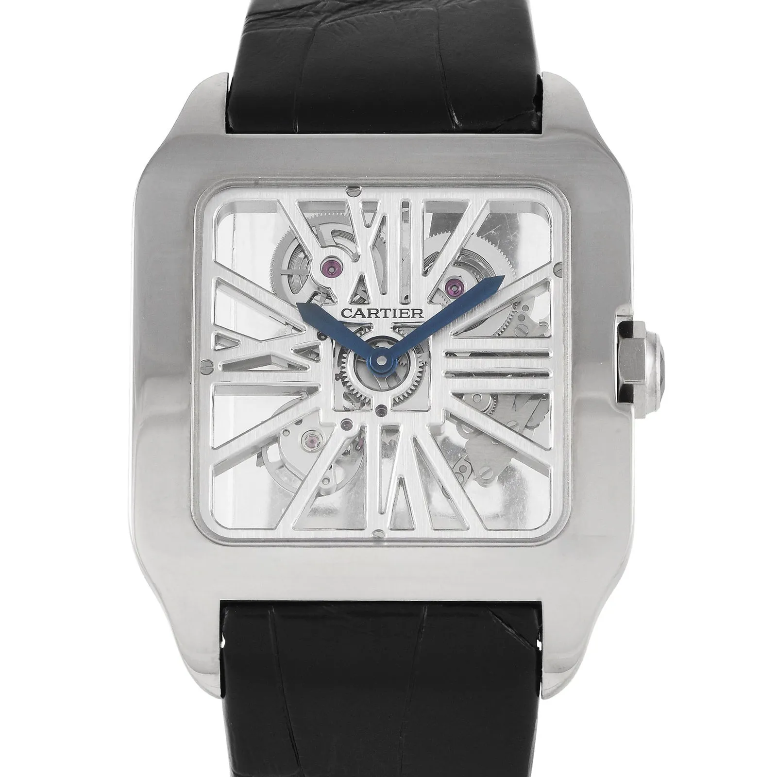 Cartier Santos Dumont W2020033 38.7mm 18k white gold Skeleton