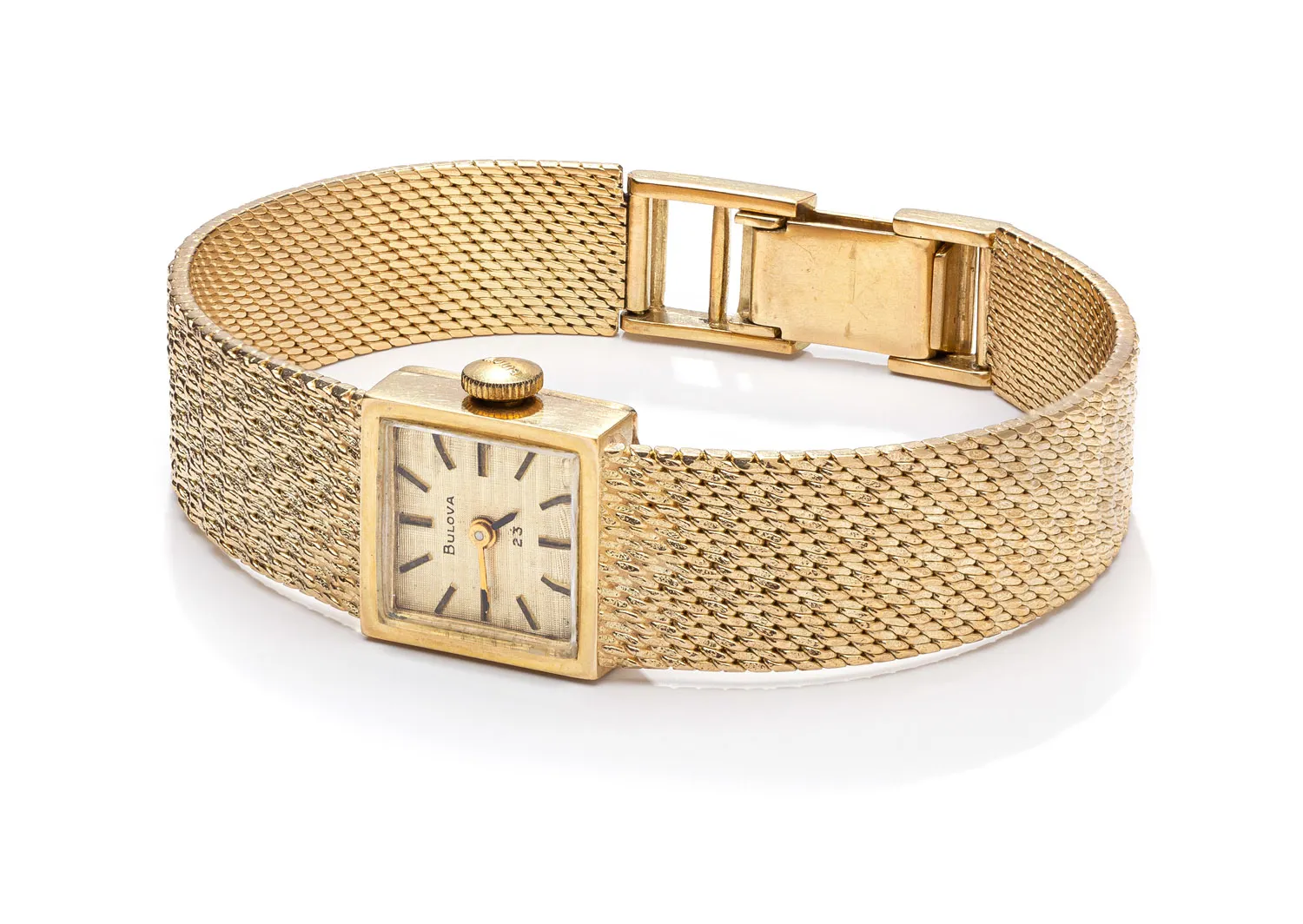 Bulova 15mm 14k yellow gold