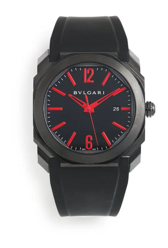 Bulgari Octo 102738 41.5mm DLC coated stainless steel