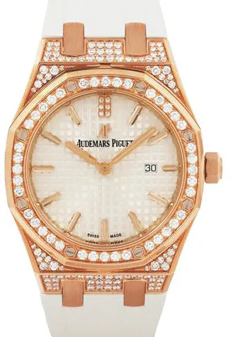 Audemars Piguet Royal Oak 67652OR.ZZ.D011CR.01 33mm Rose gold Silver