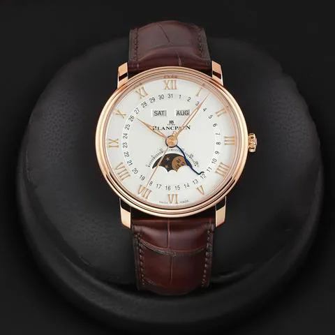 Blancpain Villeret 6654-3642-55B 40mm Rose gold White