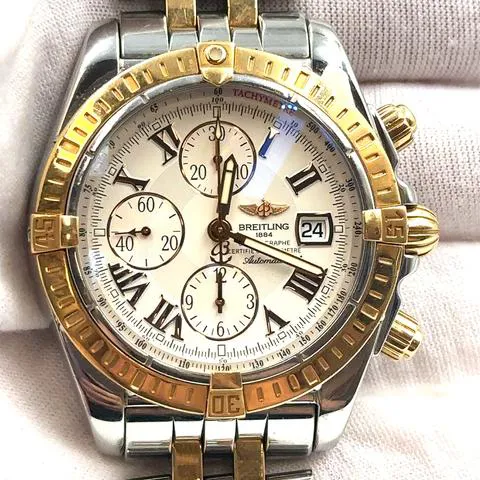 Breitling Chronomat C13356 44mm Yellow gold and Stainless steel White