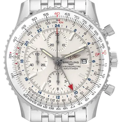 Breitling Navitimer World A2432212/G571 46mm Stainless steel White