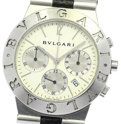 Bulgari Diagono CH 35 S 35mm Stainless steel White