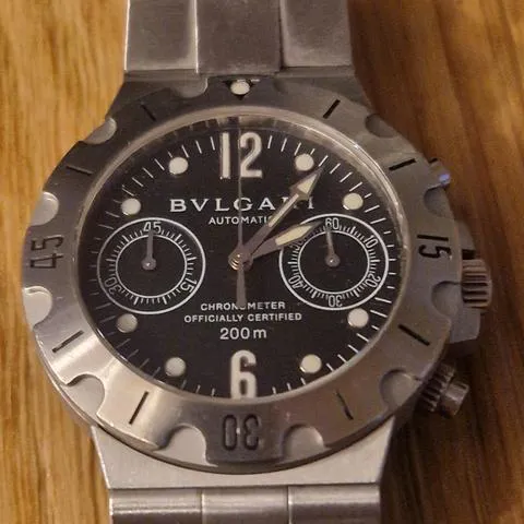 Bulgari Diagono SC38S 38mm Stainless steel Black 3