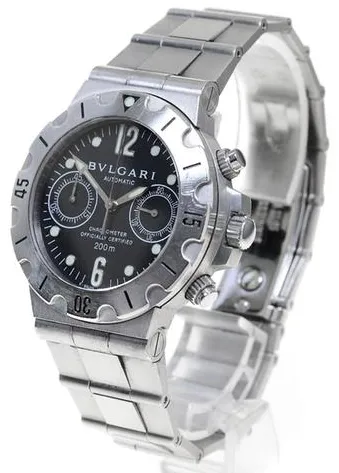 Bulgari Diagono SCB38S 38mm Stainless steel Black 1