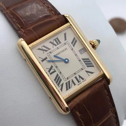 Cartier Tank Louis Cartier W1529756 25.5mm Yellow gold Silver