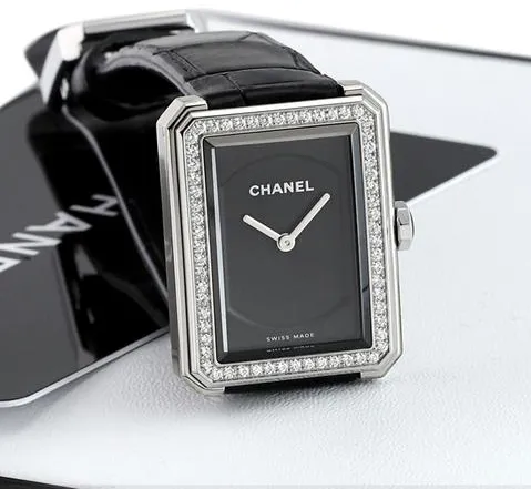 Chanel Boy-Friend H4883 21.5mm Stainless steel Black 6