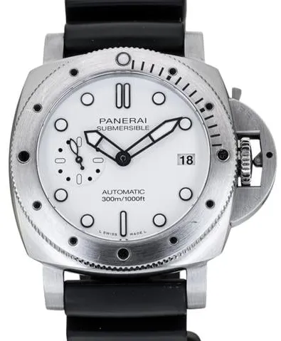 Panerai Submersible PAM02223 42mm Stainless steel White