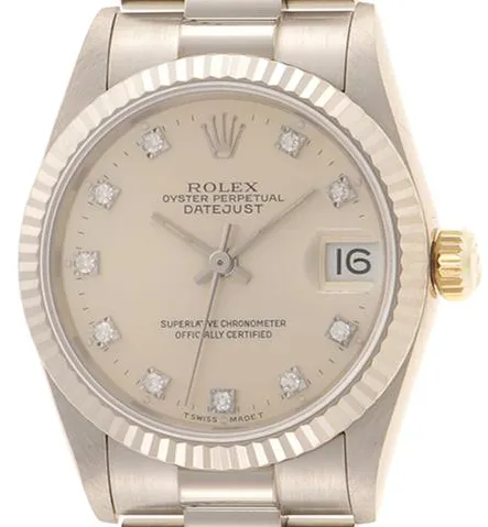 Rolex Datejust 68279G 31mm White gold Silver