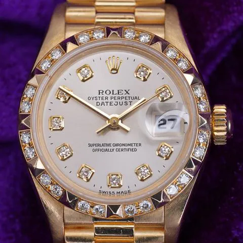 Rolex Lady-Datejust 69258 26mm Yellow gold Champagne