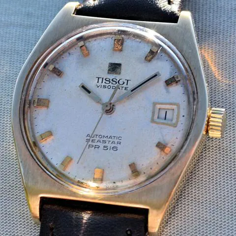 Tissot Visodate PR516 34mm Yellow gold White 1