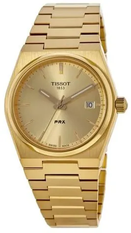 Tissot PRX T137.210.33.021.00 35mm Yellow gold and Stainless steel Champagne