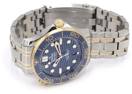 Omega Seamaster Diver 300M 210.20.42.20.03.001 42mm Yellow gold and Stainless steel Blue 1