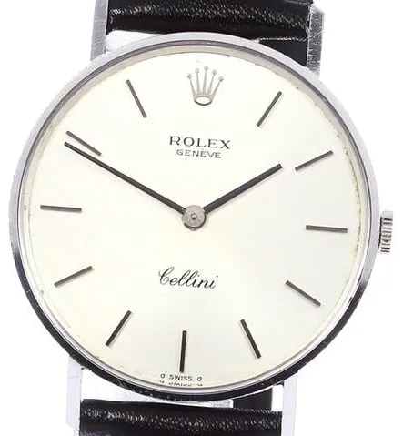 Rolex Cellini 3833 31mm White gold Silver