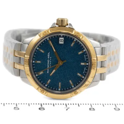 Raymond Weil Tango 5960-STP-50061 30mm Yellow gold PVD plated with stainless steel Blue 2