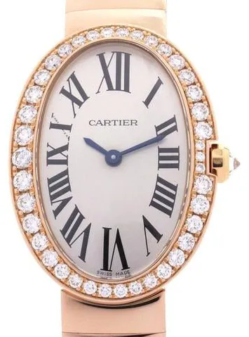 Cartier Baignoire Small Model WB520002 23mm Rose gold Silver