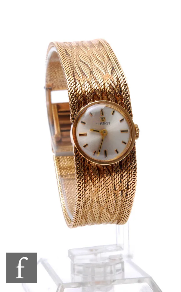 Tissot 9ct Yellow gold Silvered