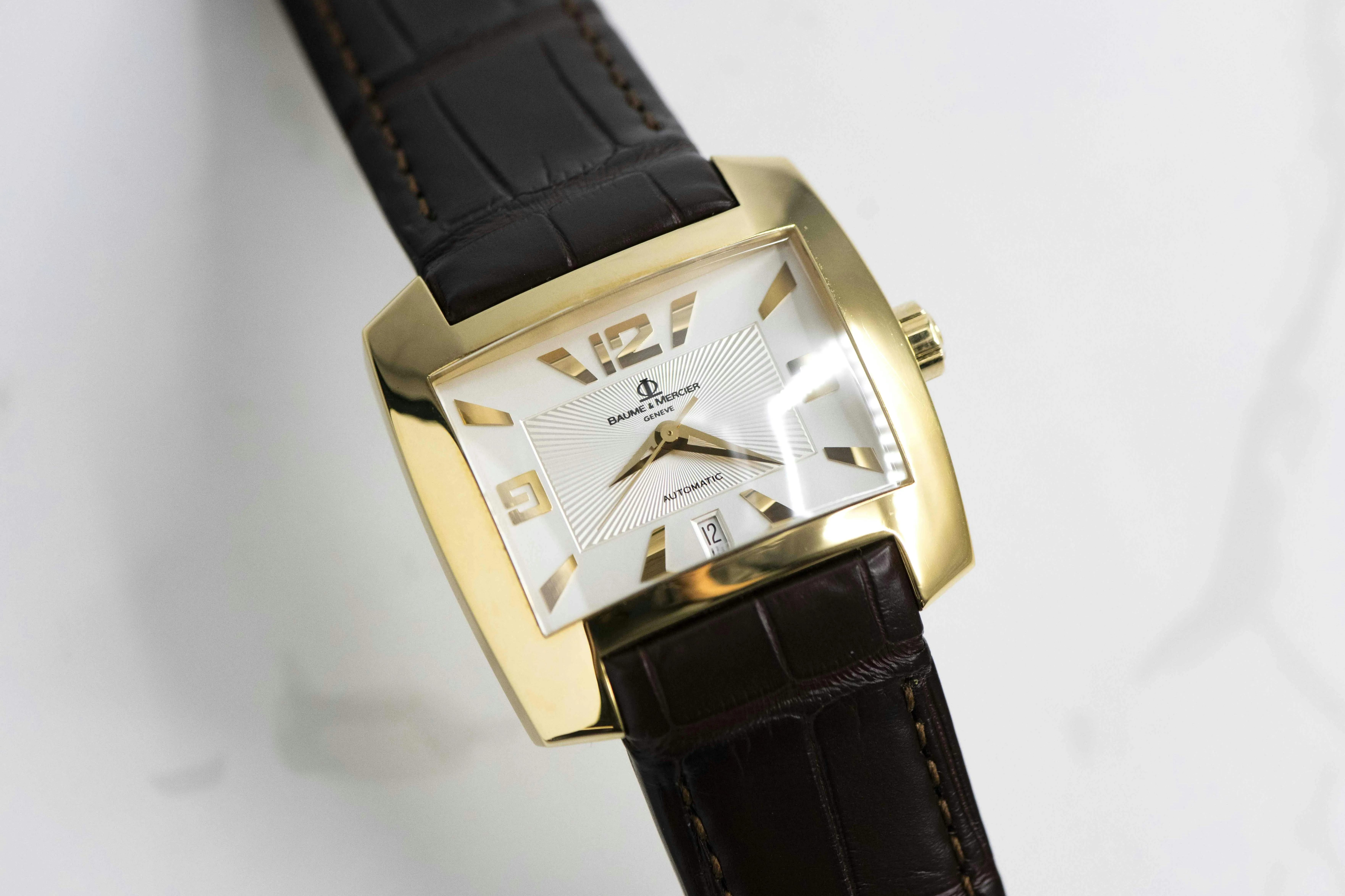 Baume & Mercier Hampton 65395 38mm 18k yellow gold Silver 4