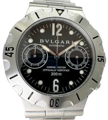 Bulgari Diagono SCB38S 38mm Stainless steel Black