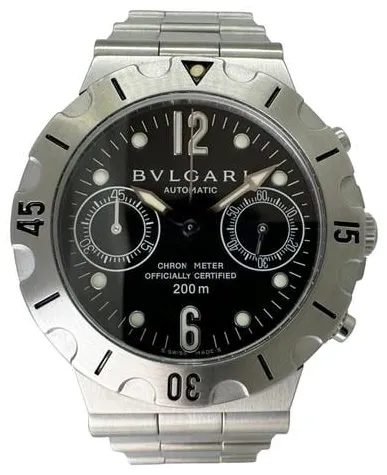 Bulgari Diagono SCB38S 38mm Stainless steel Black 1