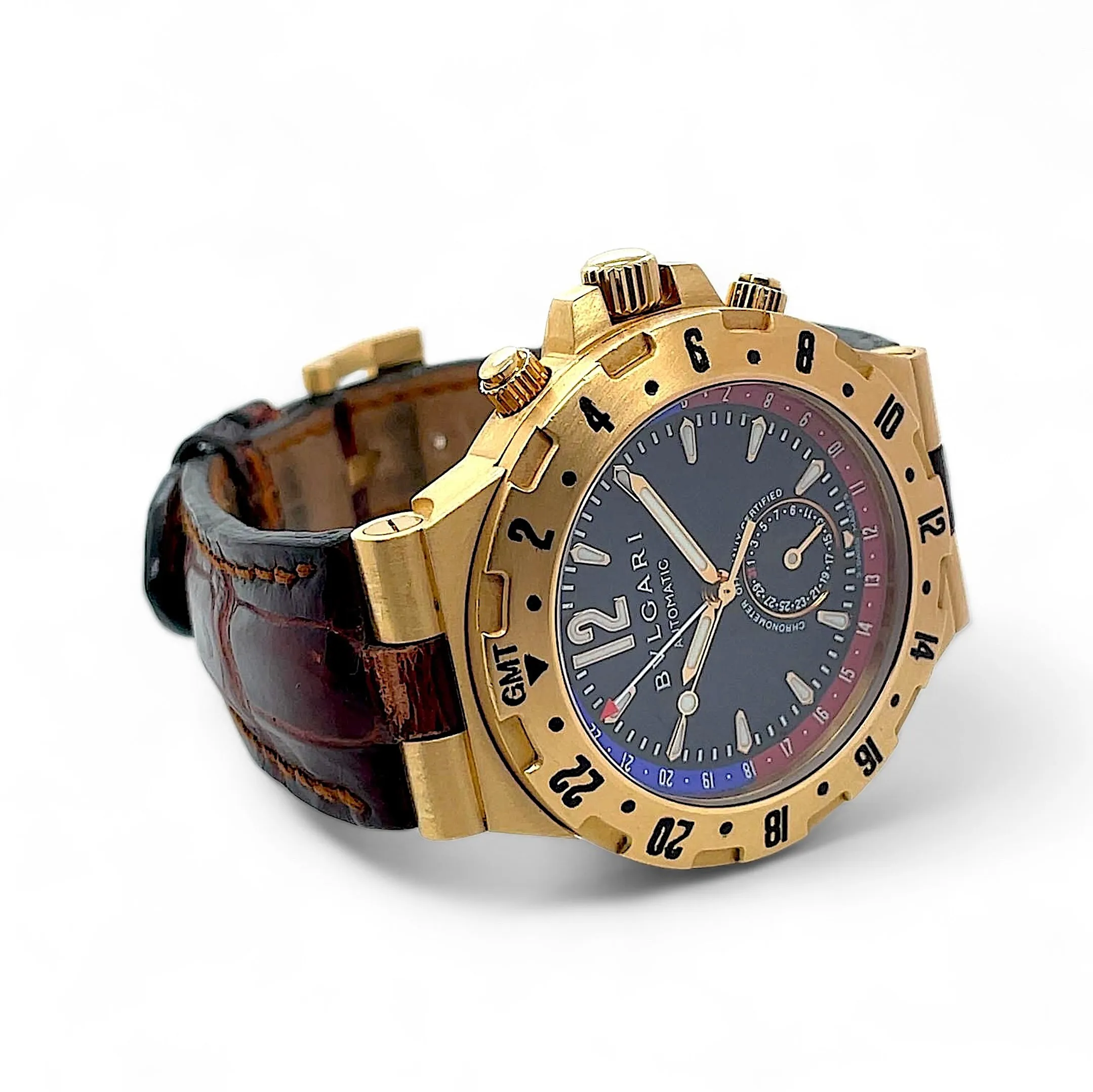 Bulgari Diagono Automatic 40mm Yellow gold and 18k yellow gold Black 11