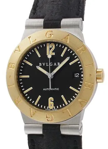 Bulgari Diagono LC35SG 35mm Yellow gold and Stainless steel Black