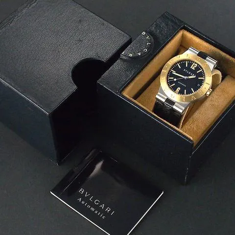 Bulgari Diagono LC35SG 35mm Yellow gold and Stainless steel Black 6