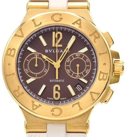 Bulgari Diagono DG40GCH 40mm Yellow gold Brown