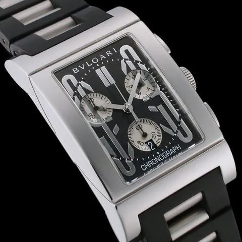 Bulgari Rettangolo RTC 49 S 47mm Stainless steel Black 1