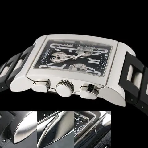 Bulgari Rettangolo RTC 49 S 47mm Stainless steel Black 4