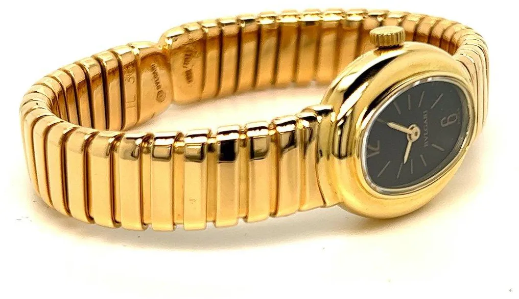 Bulgari Tubogas n/a 21.5mm Yellow gold and 18k yellow gold Black 13